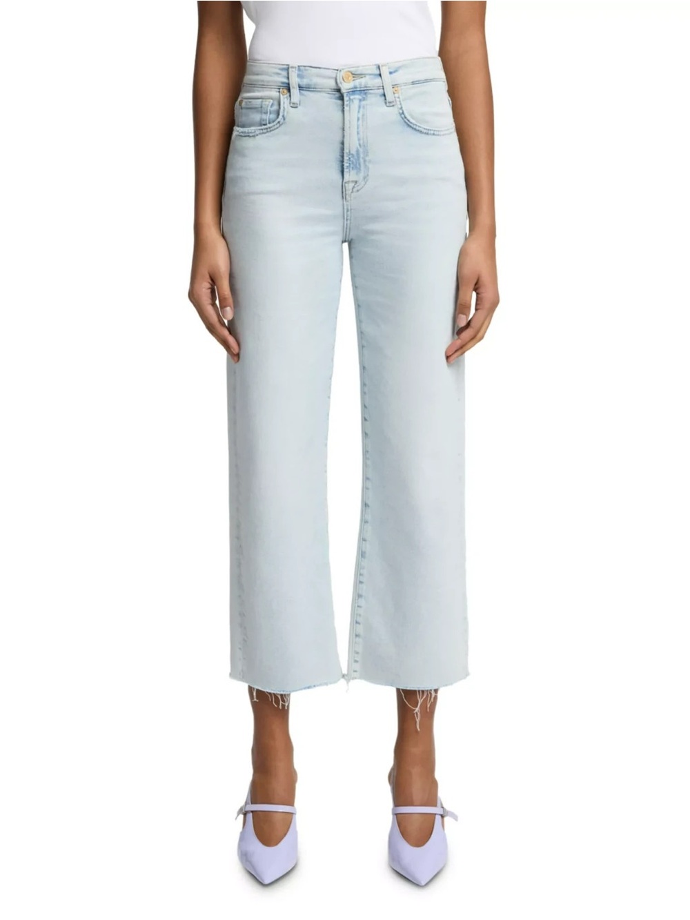7 seven for all mankind maui light wash cropped alexa jeans